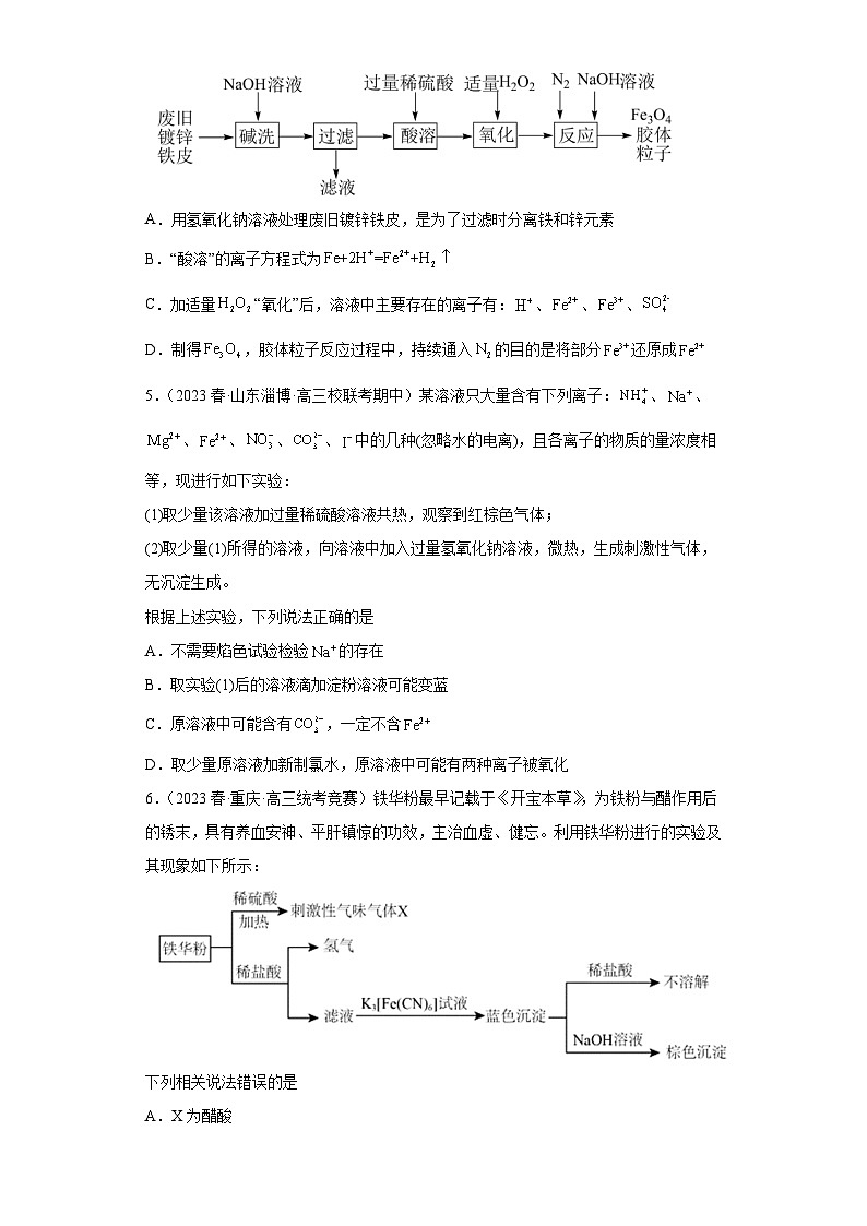 2024届高三新高考化学大一轮专题练习---离子反应第2页