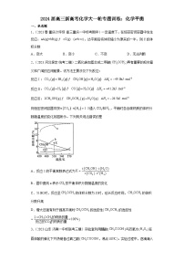 2024届高三新高考化学大一轮专题训练 化学平衡