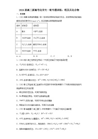 2024届高三新高考化学大一轮专题训练：铝及其化合物