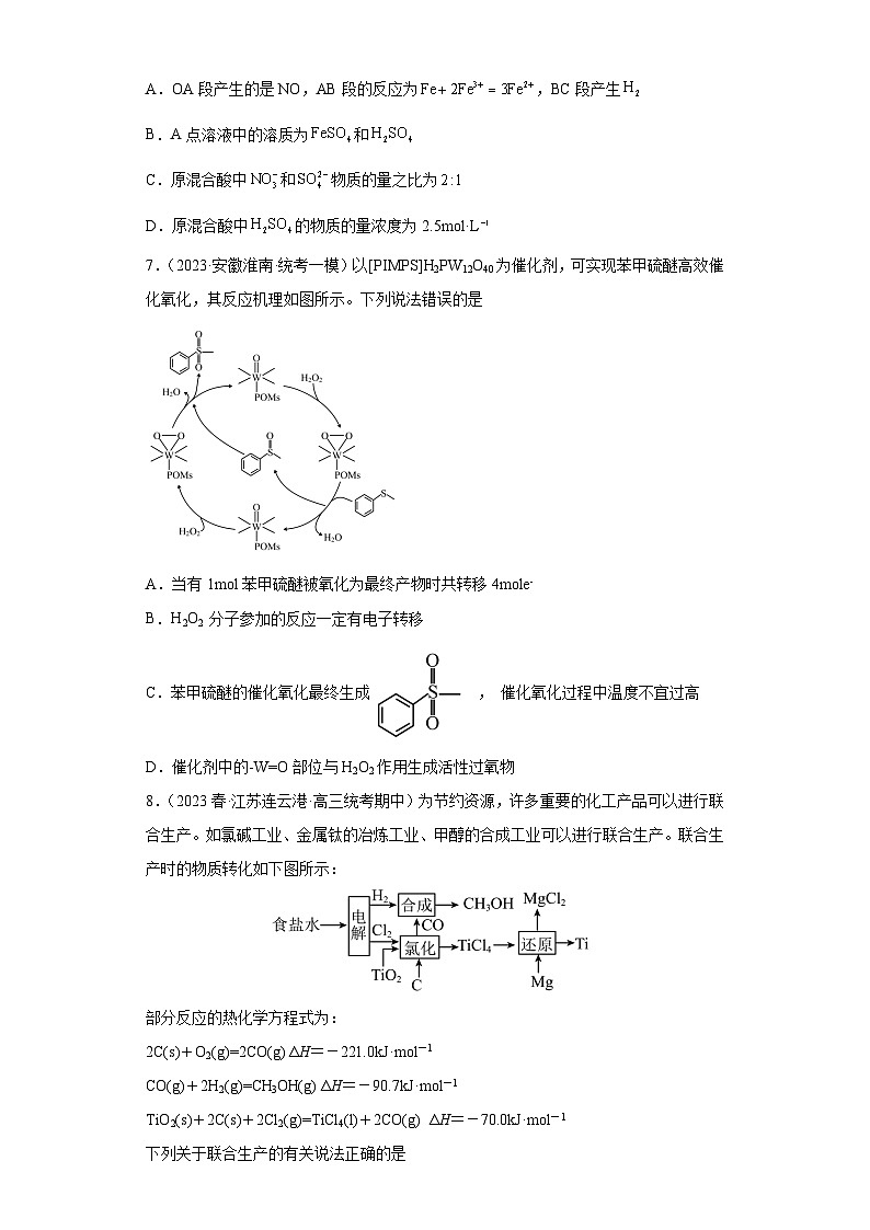 2024届高三新高考化学大一轮专题训练：氧化还原反应03