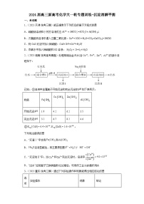 2024届高三新高考化学大一轮专题训练-----沉淀溶解平衡