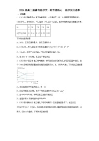 2024届高三新高考化学大一轮专题练习：化学反应速率