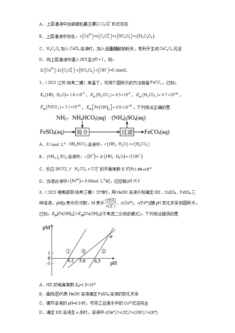 2024届高三新高考化学大一轮专题练习-沉淀溶解平衡第3页