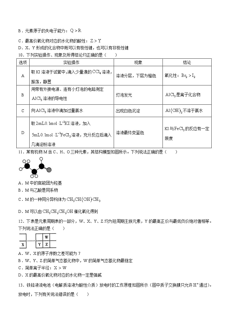 河南省南阳六校2022-2023学年高一下学期期末考试化学试题(无答案)第3页