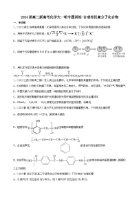 2024届高三新高考化学大一轮专题训练-合成有机高分子化合物