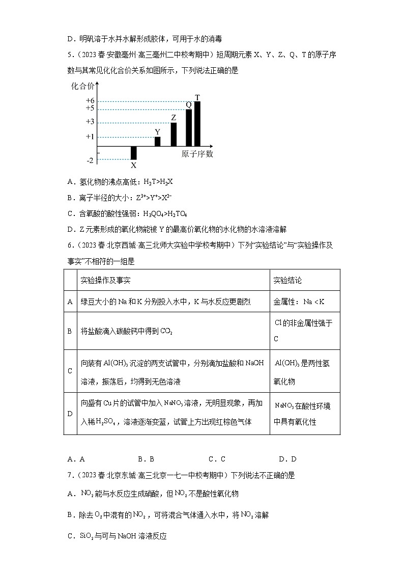 2024届高三新高考化学大一轮专题训练------铝及其化合物第2页