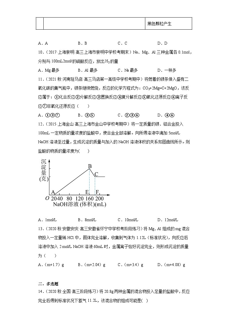 2024届高三新高考化学大一轮专题训练---镁及其化合物第3页