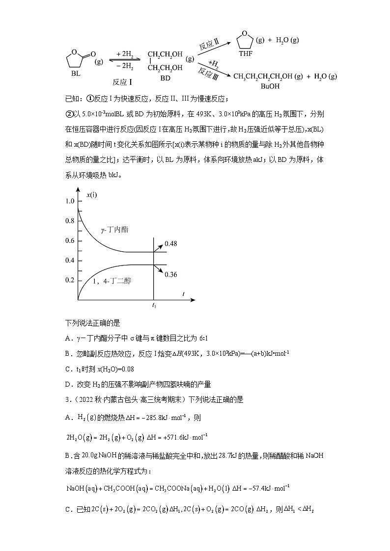 2024届高三新高考化学大一轮专题练习-化学反应热的计算02