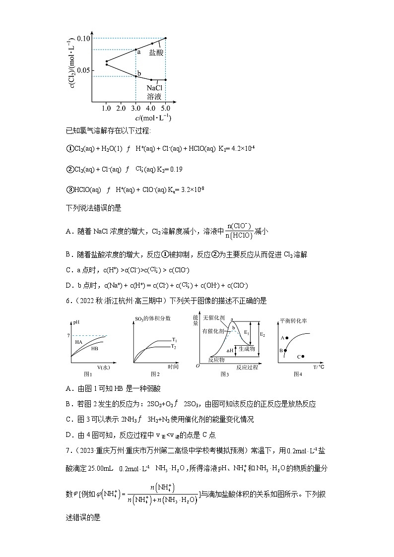 2024届高三新高考化学大一轮专题练习——弱电解质的电离第3页