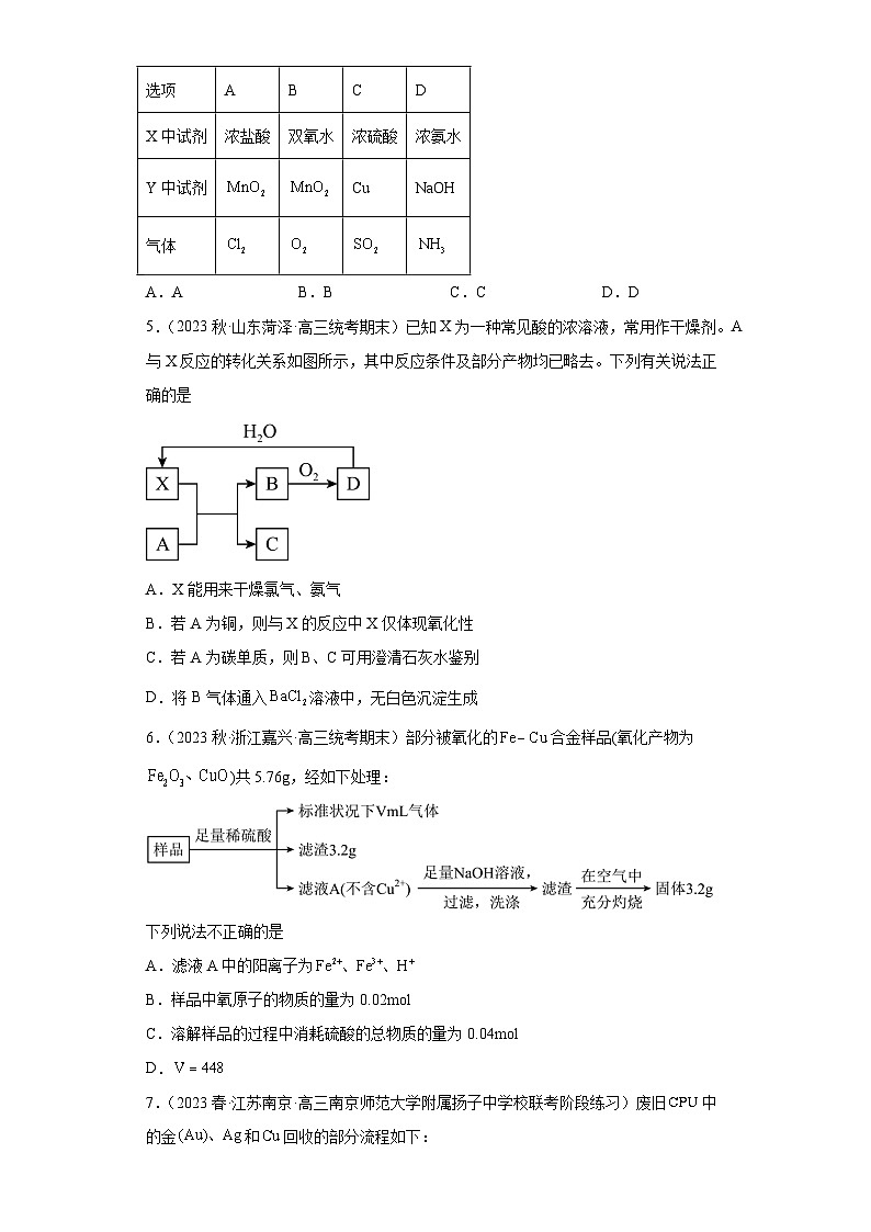2024届高三新高考化学大一轮专题练习—铜及其化合物第2页