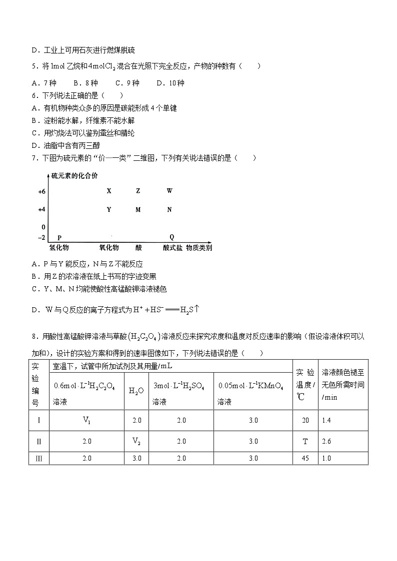 河南省平顶山市2022-2023学年高一下学期期末调研考试化学试题第2页