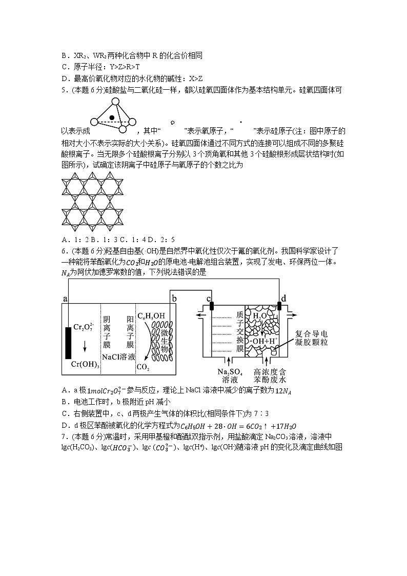 山西省部分学校2023届高三下学期5月份模拟考试理科综合化学试题02