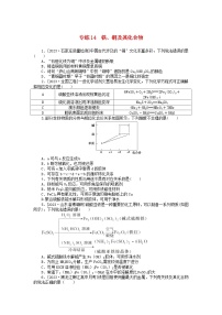 统考版2024版高考化学一轮复习微专题小练习专练14铁铜及其化合物