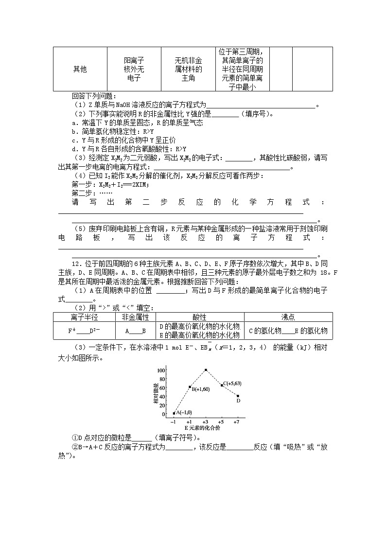 统考版2024版高考化学一轮复习微专题小练习专练24元素周期律及其应用第3页