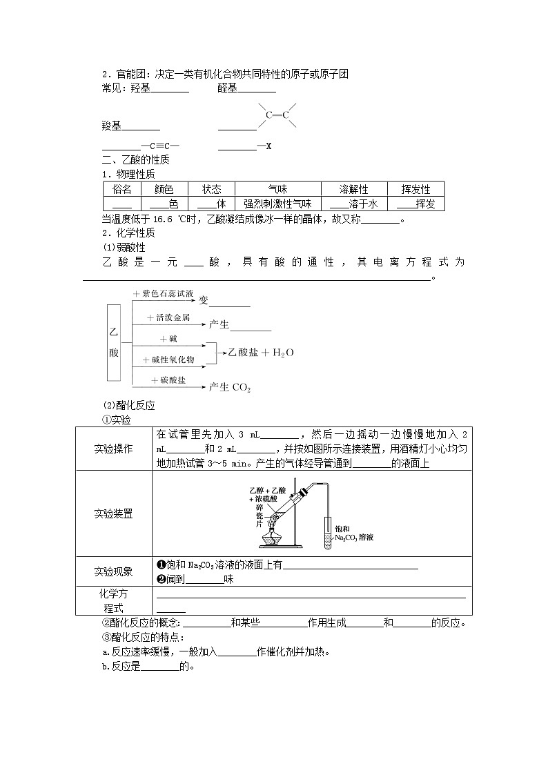新教材2023版高中化学专题8有机化合物的获得与应用第二单元食品中的有机化合物第2课时乙酸学案苏教版必修第二册02