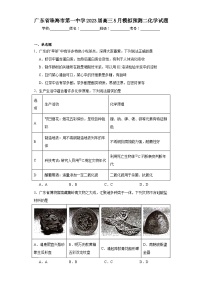 广东省珠海市第一中学2023届高三5月模拟预测二化学试题（含解析）