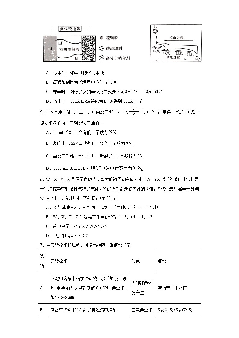广西高中毕业班2023届高三下学期5月高考模拟测试（三模）理综化学试题（含解析）02