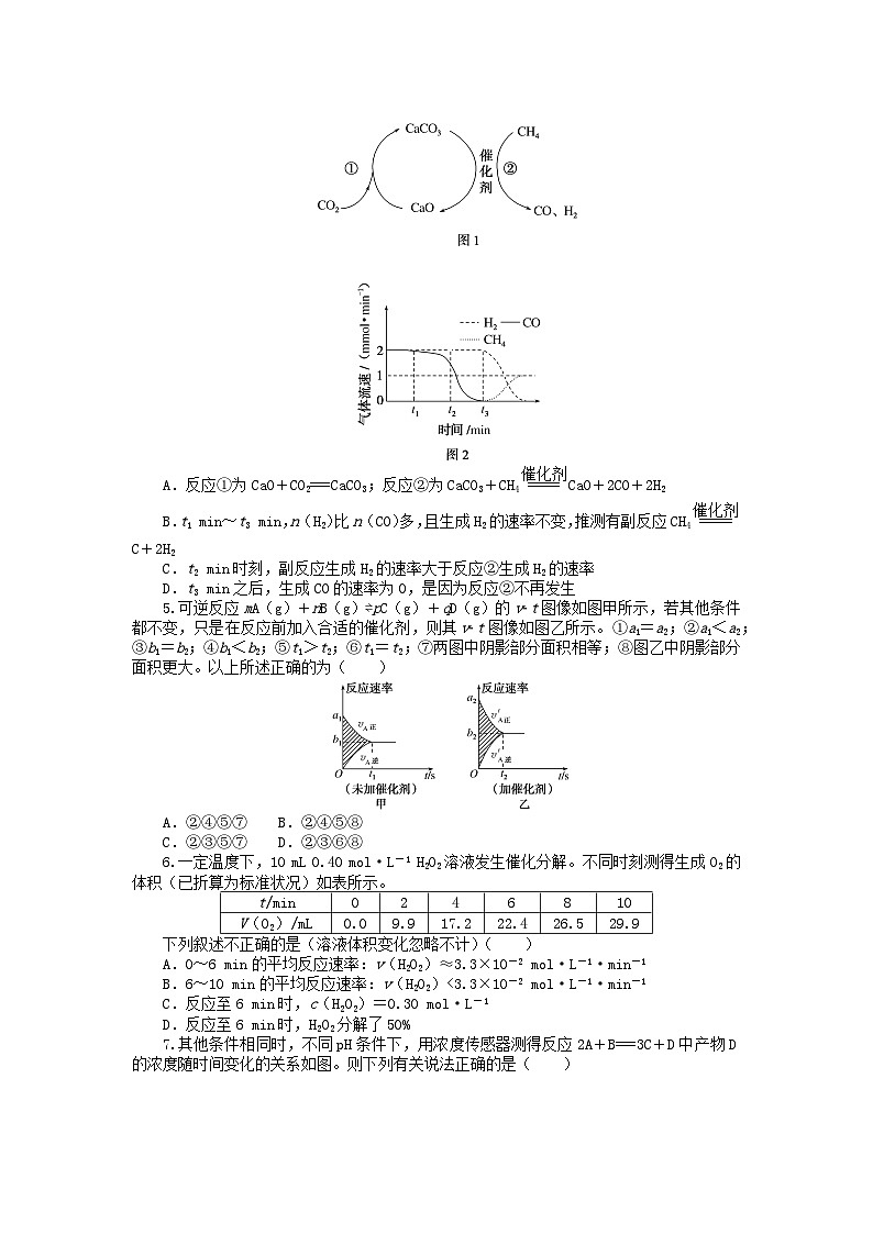 新高考2024版高考化学一轮复习微专题小练习专练35化学反应速率及影响因素第2页