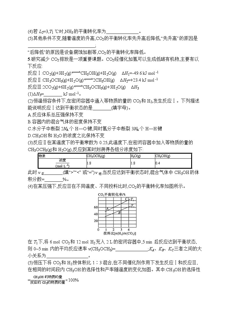 2023届高考化学二轮复习课后习题 专题能力训练5　化学反应速率与化学平衡第3页