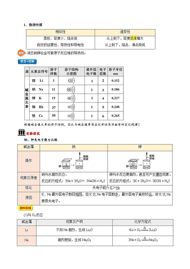 【暑假初升高】人教版化学初三（升高一）暑假预习-第18讲  原子结构与元素的性质（原卷版） 第3页