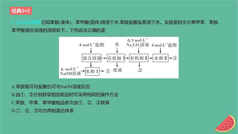 2024版高考化学一轮复习专题基础练专题十一化学实验考点34物质的检验分离和提纯作业课件08