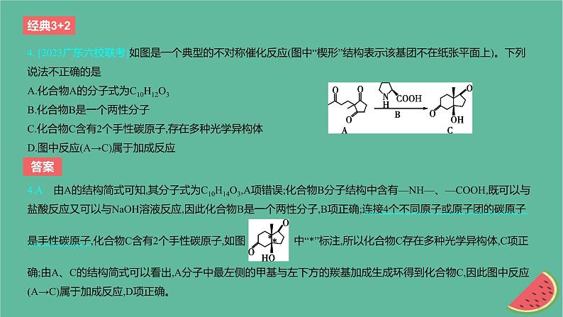 2024版高考化学一轮复习专题基础练专题十有机化学基础考点29有机化合物的结构特点与研究方法作业课件05