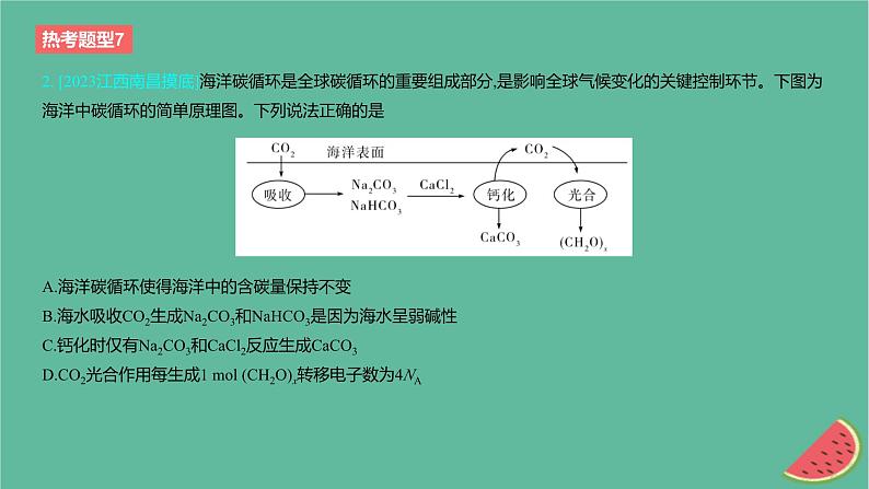 2024版高考化学一轮复习专题基础练专题四非金属及其化合物热考题型7非金属及其化合物对环境的影响作业课件第3页