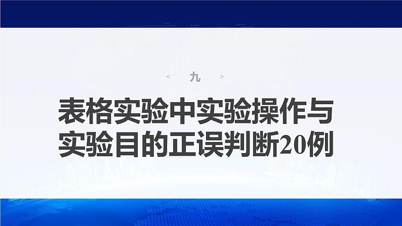 新高考版高考化学二轮复习（新高考版） 第2部分 回扣基础 规范答题  九、表格实验中实验操作与实验目的正误判断20例课件PPT02