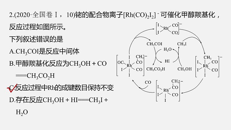 新高考版高考化学二轮复习（新高考版） 第1部分 专题突破  专题15　题型专攻5　化学反应历程图像分析课件PPT07