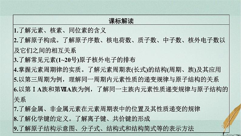 普通高中化学学业水平合格性考试复习专题六物质结构、元素周期表和元素周期律课件02