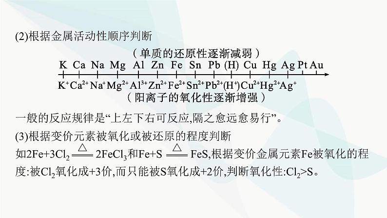 人教B版高中化学必修第一册第1章物质及其变化微专题2氧化还原反应的基本规律课件第3页