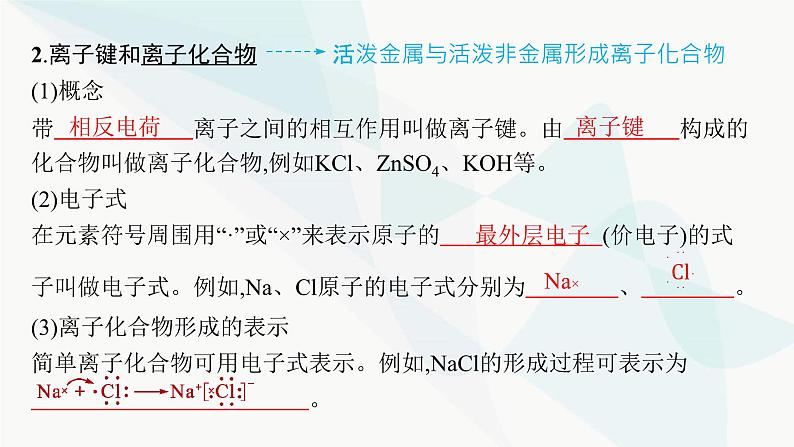 人教B版高中化学必修第一册第4章物质结构元素周期律第3节第1课时离子键共价键课件第6页