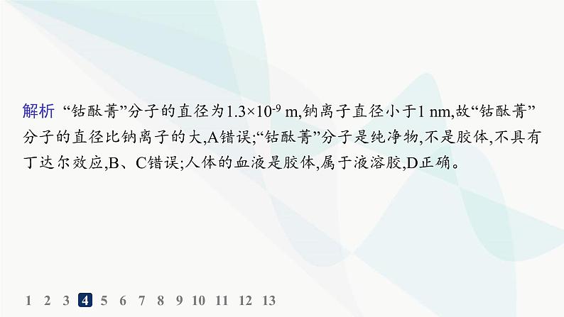 人教B版高中化学必修第一册第1章物质及其变化第1节第1课时物质的分类分层作业课件06