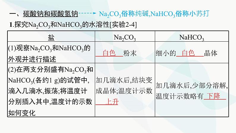 人教B版高中化学必修第一册第2章海水中的重要元素 钠和氯第1节第2课时碳酸钠和碳酸氢钠焰色试验课件第5页