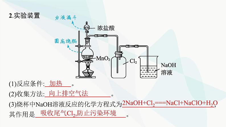 人教B版高中化学必修第一册第2章海水中的重要元素 钠和氯第2节第2课时氯气的实验室制法氯离子的检验课件06