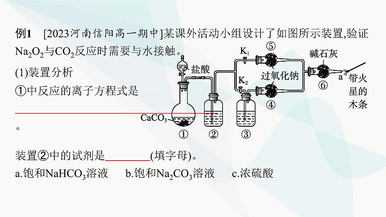 人教B版高中化学必修第一册第2章海水中的重要元素 钠和氯微专题3钠的化合物综合实验探究课件03