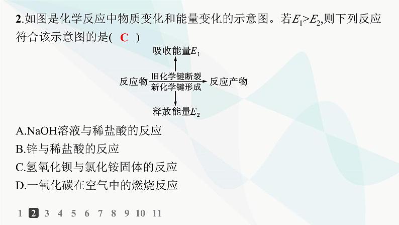 鲁科版高中化学选择性必修1第1章化学反应与能量转化分层作业1化学反应的反应热、焓变课件第4页