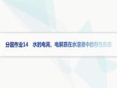 魯科版高中化學(xué)選擇性必修1第3章物質(zhì)在水溶液中的行為分層作業(yè)14水的電離、電解質(zhì)在水溶液中的存在形態(tài)課件