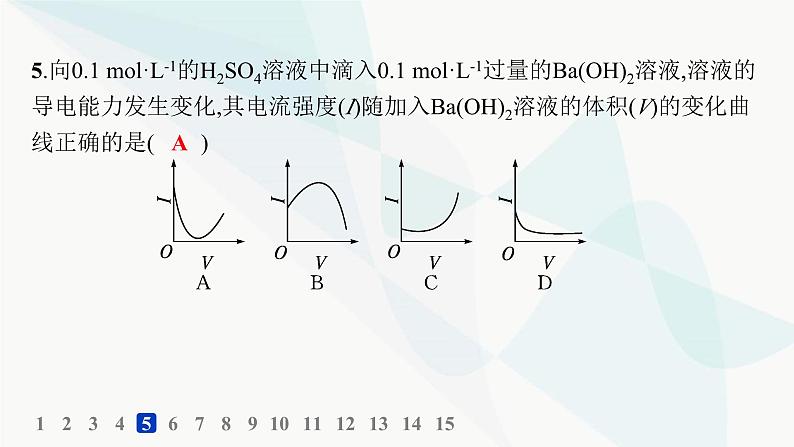 鲁科版高中化学选择性必修1第3章物质在水溶液中的行为分层作业14水的电离、电解质在水溶液中的存在形态课件第6页