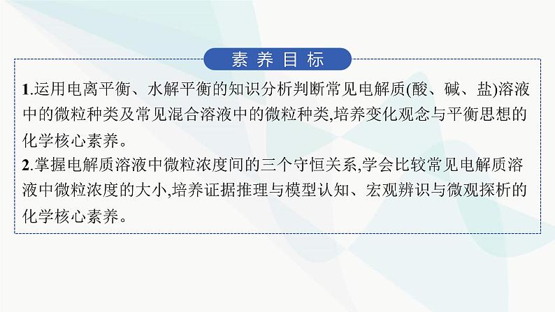 鲁科版高中化学选择性必修1第3章物质在水溶液中的行为微专题3电解质溶液中微粒间的关系课件第2页