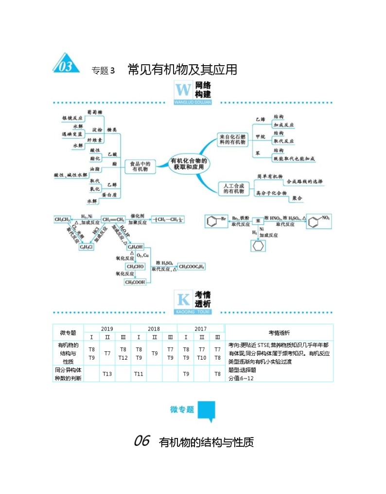 高考化学二轮专题复习专题3  常见有机物及其应用 (含解析)01