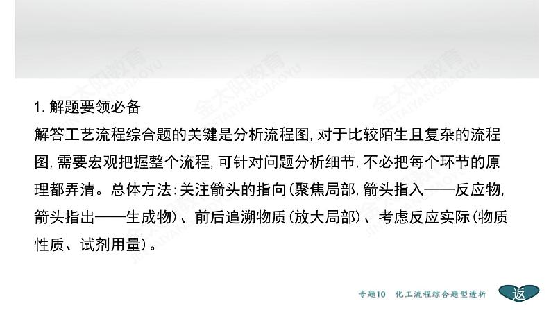 高考化学二轮专题复习课件专题10  化工流程综合题型透析 (含解析)03