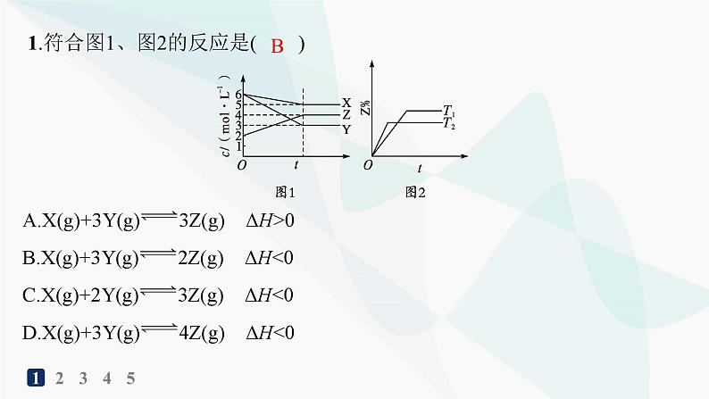 人教版高中化学选择性必修1第2章分层作业10化学平衡图像课件第2页