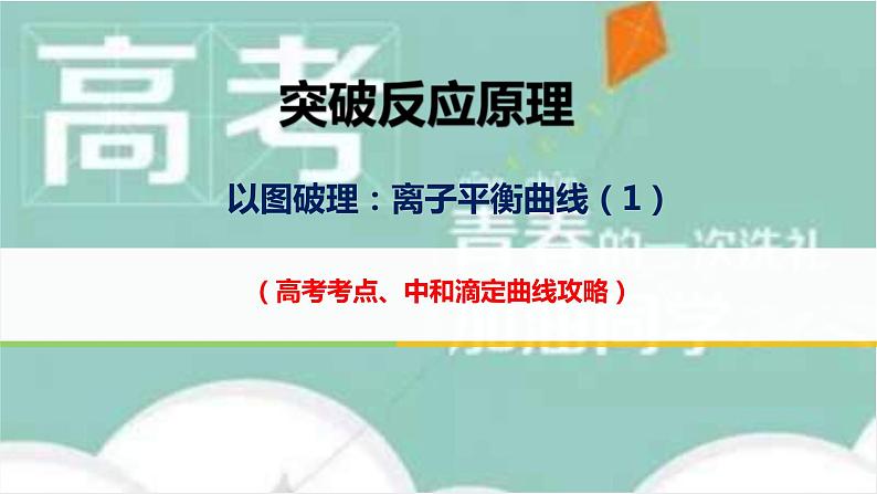 高考化学二轮复习化学反应原理题突破03 离子平衡曲线图（课件精讲） (含解析)01