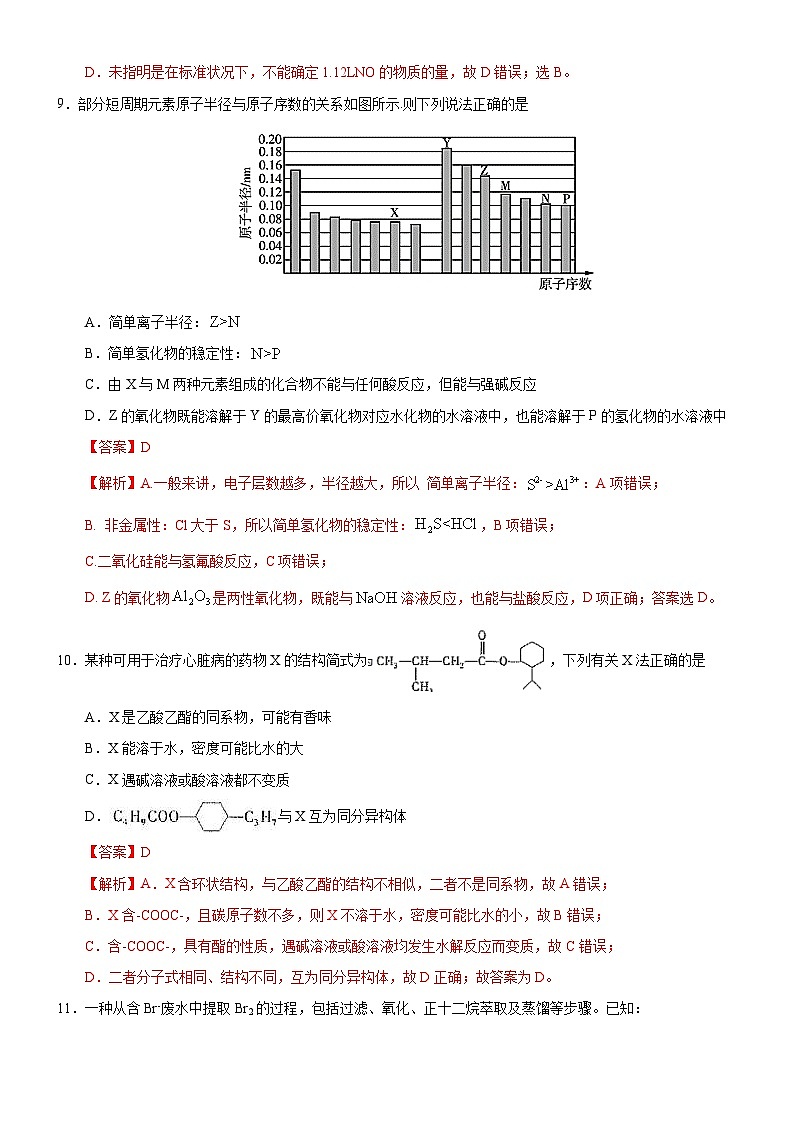 2020年高考化学“7+3+2”提分专练必刷卷05（含解析）第2页