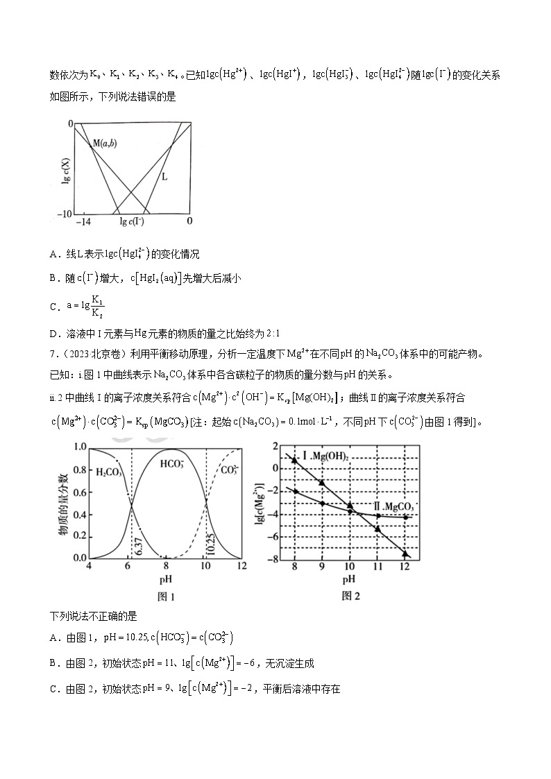 2023年高考化学真题分类汇编 专题09 水溶液中的离子反应与平衡03