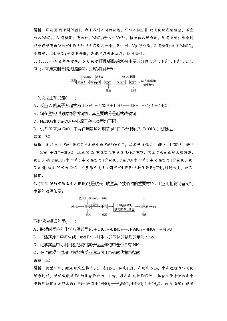 高考化学二轮复习(新高考版) 第1部分 专题4 不定项选择题突破(三) 曲线的分析与应用（含解析）02