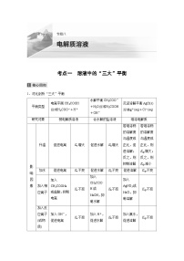 高考化学二轮复习(新高考版) 第1部分 专题8 考点一 溶液中的“三大”平衡（含解析）