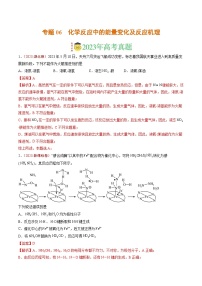 2023年高考真题和模拟题化学分项汇编（全国通用）专题06 化学反应中的能量变化及反应机理（解析版）