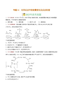 2023年高考真题和模拟题化学分项汇编（全国通用）专题06 化学反应中的能量变化及反应机理（原卷版）